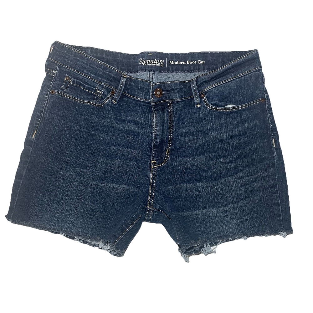 Signature by Levi Strauss & Co. Cut Off Denim Shorts Blue Women's 14